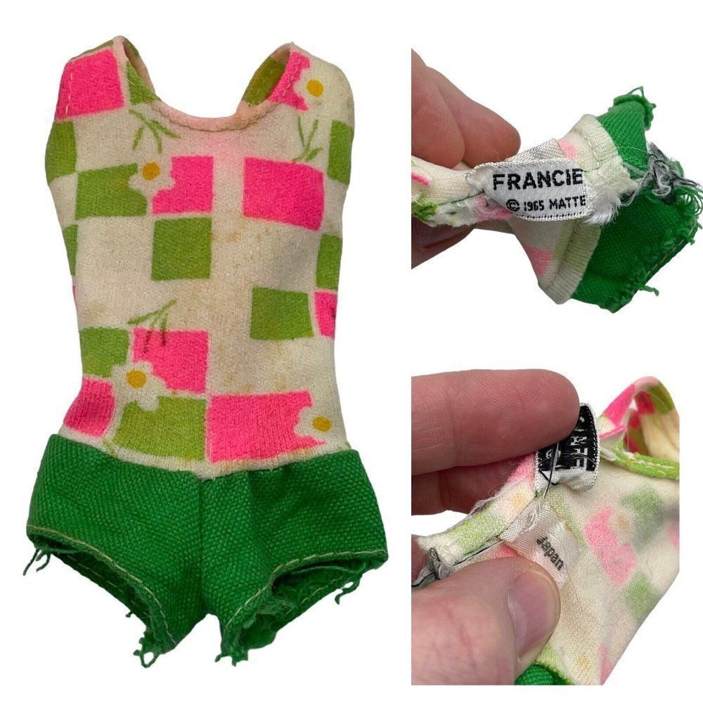 Vintage 1965 Barbie Francie Swimsuit Bathing Suit Replacement Japan TLC
